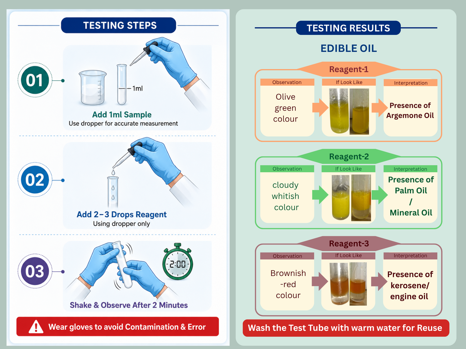EDIBLE OIL ADULTERATION DETECTION RAPID TEST KIT - Image 8